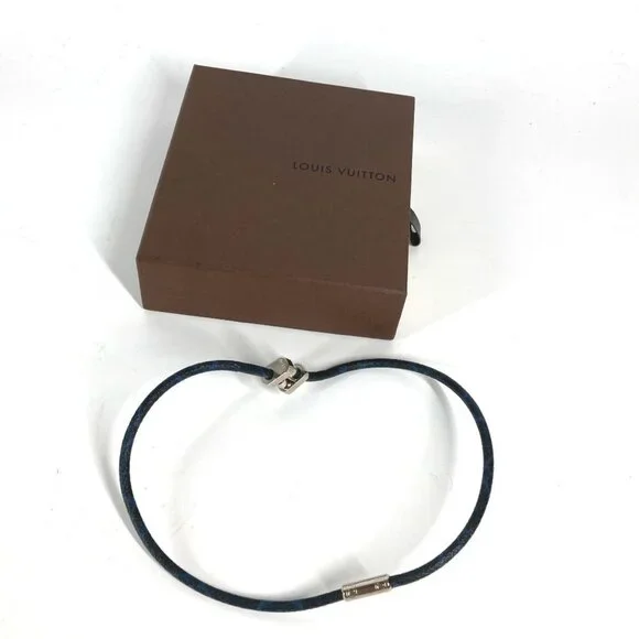 LOUIS VUITTON Blue Monogram Canvas Necklace